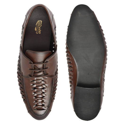 DDesire Air  net Brown Lace-Up Shoes