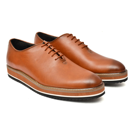 Tan lace up shoes