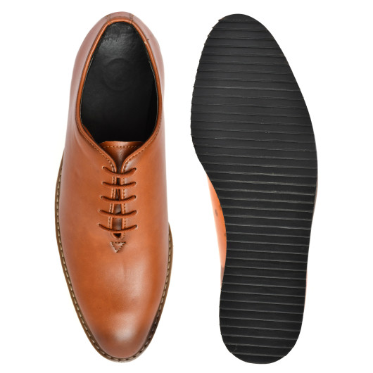 Tan lace up shoes