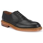 GOODYEAR WELTED TRIPLE OUT SOLE LEATHER SHOES BLACK Brogues For Men