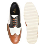 DDESIRE TRI COLOR TAN WHITE BLACK LACE UP 