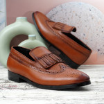 DDesire  Tan Loafer Flap Shoes