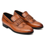 DDesire  Tan Loafer Flap Shoes