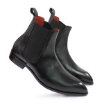 DDESIRE POINTER MAN CHELSA BLACK LEATHER  BOOT