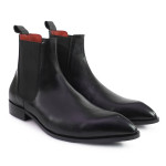 DDESIRE POINTER MAN CHELSA BLACK LEATHER  BOOT