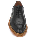 GOODYEAR WELTED TRIPLE OUT SOLE LEATHER SHOES BLACK Brogues For Men